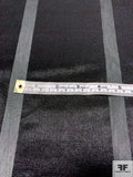 Italian Satin Striped Polyester Blend Chiffon - Black