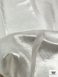 Italian Satin Striped Polyester Blend Chiffon - Ivory