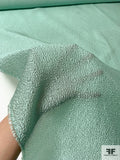 Italian Textured Cloqué Polyester Blend Organza - Seafoam Green