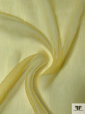 Italian Solid Crinkled Silk Organza - Sunflower Yellow