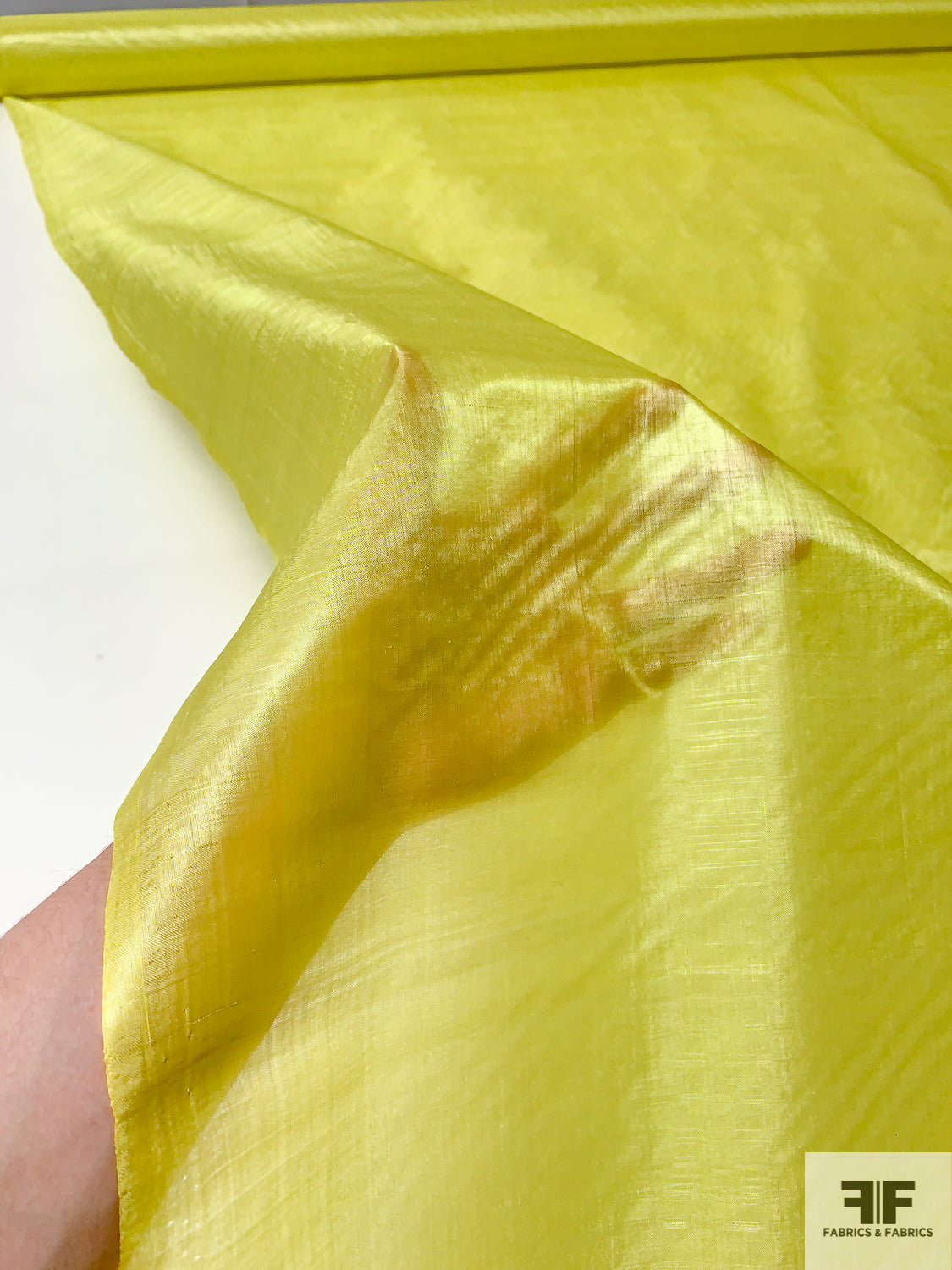 Italian Solid Gauzy-Look Silk Organza - Bright Yellow