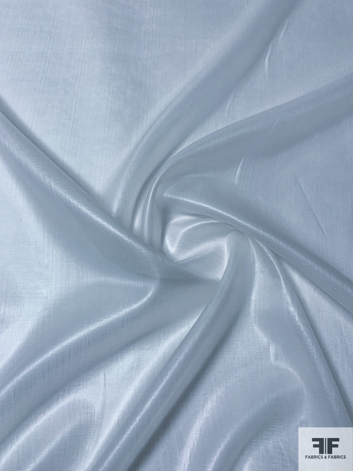 Italian Solid Gauzy-Look Silk Organza - Off-White