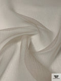Italian Solid Crinkled Polyester Organza - Sand