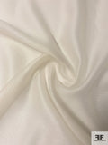 Italian Micro-Fibrous Striped Novelty Polyester Organza - Lustrous Ivory