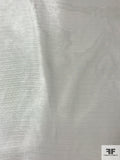 Italian Shimmery Striped Polyester Organza - Shimmery Off-White