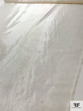 Italian Shimmery Striped Polyester Organza - Shimmery Off-White