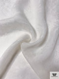 Italian Floral Jacquard Lightweight Soft Silk Gazar - Off-White