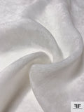 Italian Floral Jacquard Lightweight Soft Silk Gazar - Off-White