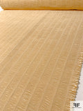Italian Linear Ruched Pleated Lightweight Polyester Satin - Champagne-Gold