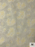 Floral on Floral Sketch Printed Silk Chiffon - Lime Green / Summer Yellow / Grey