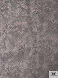 Smokey Abstract Floral Printed Silk Chiffon - Shades of Brown / Earth