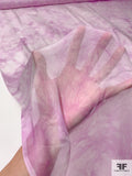 Tie-Dye Printed Fine Silk Chiffon - Soft Orchid