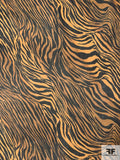 Tiger Printed Silk Chiffon - Caramel Gold / Black