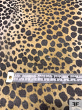 Cheetah Printed Silk Chiffon - Olive Yellow / Brown / Off-White