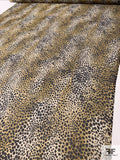 Cheetah Printed Silk Chiffon - Olive Yellow / Brown / Off-White