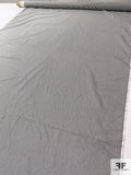Vertical Railroad Striped Cotton Shirting - Soft Black / White