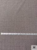Yarn-Dyed Glen Plaid Cotton Shirting - Brown / Off-White