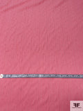 Swiss Dot Cotton Voile with Open Weave Striped Design - Watermelon Pink