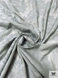 Damask Floral Embroidered Cotton Silk Voile - Grey