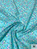 Cluster Circle Bundles Printed Cotton-Silk Voile - Aqua / Blues / Pinks / Yellow