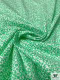 Condensed Graphic Printed Fine Cotton Twill - Summer Green / White