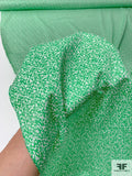 Condensed Graphic Printed Fine Cotton Twill - Summer Green / White