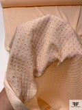 Connected Dots Embroidered Eyelet Cotton Voile - Light Peach