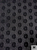 Floral Embroidered Eyelet Cotton Voile - Black