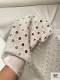 Geometric Embroidered Eyelet Cotton Voile - Off-White