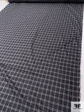 Plaid Yarn-Dyed Cotton Voile - Black / Grey / White