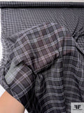 Plaid Yarn-Dyed Cotton Voile - Black / Grey / White