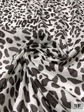 Cheetah Printed Cotton Voile - Black / Off-White
