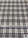 Plaid Yarn-Dyed Cotton Shirting - Grey / Ivory