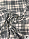 Plaid Yarn-Dyed Cotton Shirting - Grey / Ivory