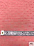 Polka Dot Jacquard Weave Cotton Voile - Dusty Coral