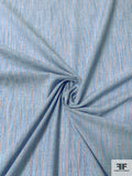 Vertical Striped Yarn-Dyed Soft Cotton Shirting - Blue / Rust / White