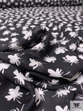 Prabal Gurung Leaf Clovers Printed Silk Georgette - Black / White