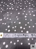 Prabal Gurung Scattered Polka Dot Printed Silk Chiffon - Black / Off-White
