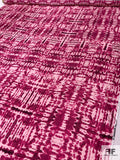 Prabal Gurung Tie-Dye Printed Fine Soft Silk Twill - Raspberry Pink / Light Pink / Black