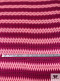 Prabal Gurung Ethnic Ikat Striped Silk Charmeuse - Raspberry Pink / Pink / Maroon