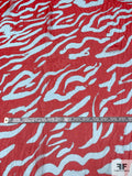 Prabal Gurung Graffiti Animal Pattern Printed Silk Chiffon - Red / Mint