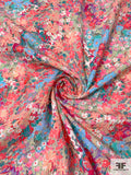 Italian Prabal Gurung Floral Printed Textured Lightweight Cotton Jacquard Brocade - Multicolor
