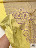 Prabal Gurung Circle Medallion Embroidered Eyelet Cotton Lawn - Yellow / Lavender