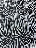 Italian Prabal Gurung Animal Pattern Jacquard Brocade with Glossy Finish - Black / Grey