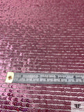 Prabal Gurung Solid Linear Sequins on Tule - Metallic Dusty Rose