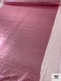 Prabal Gurung Solid Linear Sequins on Tule - Metallic Dusty Rose