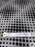 Prabal Gurung Hypnotic Polka Dot Grid Polyester Burnout Chiffon - Black