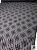 Prabal Gurung Hypnotic Polka Dot Grid Polyester Burnout Chiffon - Black