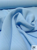 Italian Prabal Gurung Plaid Jacquard-Weave Viscose Suiting - Baby Blue