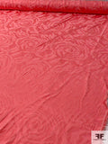 Italian Prabal Gurung Floral Pattern Drapey Rayon Jacquard - Salmon Pink